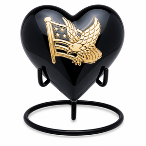 Praying Hands Engraved Heart Shaped <b>Keepsake</b> Cremation <b>Memorial</b> <b>Keepsakes</b> Urn for Funeral Ashes - Product Image 2