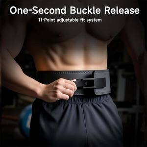 Adjustable 13mm Thickness Cowhide Leather Gym Weight Lifting Lever Belt Powerlifting Waist <b>Trainer</b> with Lever Buckle Belts - Product Image 2