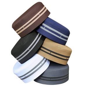 Casquette de prière musulmane Junoon Kufi avec logo personnalisé, en polyester et coton, décontractée, respirante, vente en gros, couvre-chef islamique pour hommes, nouveau design - Product Image 1