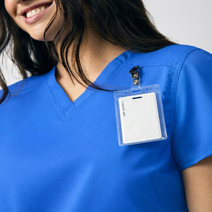 Tenues chirurgicales en gros pour cliniques esthétiques, vêtements de travail pour médecins, uniformes d'infirmière à manches courtes et col en V, pantalons à lacets côtelés - Product Image 6