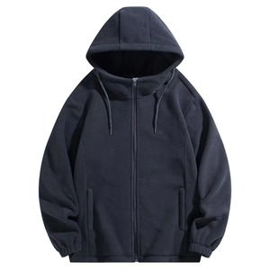 Nouveau 2026 – Sweat à capuche zippé en polaire double face en polyester, personnalisable avec logo, chaud et décontracté pour l'hiver, coupe ample pour hommes et femmes - Product Image 6