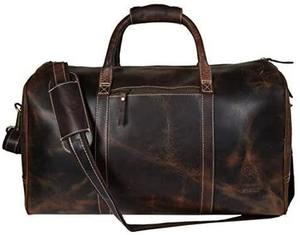 Bolsa de Viaje de Cuero Artesanal Estilo Retro para Fin de Semana, para Hombre y Mujer, Gran Capacidad, Equipaje de Cabina con Cierres YKK LDB-0262 - Product Image 2