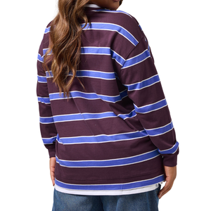 Sweat-shirt en molleton de coton à col rond surdimensionné respirant pour femmes grandes tailles, manches longues, décontracté, pull-over, couleur personnalisée, automne - Product Image 2