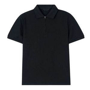 T-shirt décontracté respirant 100 % coton pour homme, manches courtes, col tricoté, logo personnalisé brodé, vente en gros, OEM - Product Image 1