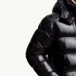 Chaqueta de Invierno para Hombre, Negra, con Logotipo Personalizado, Chaqueta Acolchada, Ropa de Abrigo para Exteriores, Fabricante OEM, ODM - Product Image 2