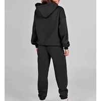 Setelan Olahraga 2-Potong Unisex Katun Logo Kustom Tali Serut Fleece Ramah Lingkungan Streetwear Pullover Heavyweight Oversize