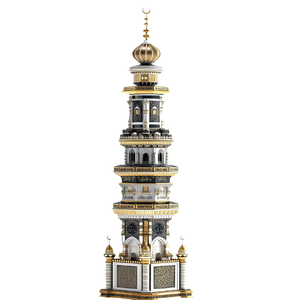 Finition traditionnelle en laiton pour minaret de mosquée avec un dôme en forme de croissant de lune, disponible à prix de gros. - Product Image 1
