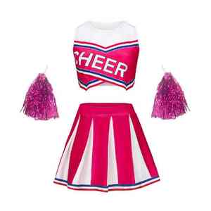 ชุดเชียร์ลีดเดอร์ผู้หญิงสำหรับผู้ใหญ่ โพลีเอสเตอร์ 100% ระบายอากาศได้ดี พิมพ์ลายแบบซับลิเมชั่น ไร้รอยต่อ ปรับแต่งโลโก้ด้านหน้าได้ - Product Image 3