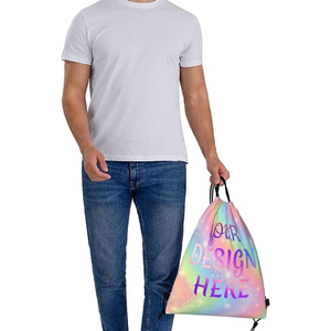 <b>Top</b> Quality Custom Folding Waterproof Drawstring Backpack Draw Gym <b>String</b> Bag for Outdoor Casual Drawstring Bags - Product Image 5