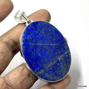 Joyería de Plata de Ley 925 sólida hecha a mano colgante de plata lapislázuli hecho a mano para regalo su cumpleaños - Product Image 2