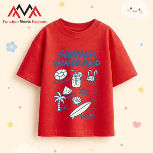 เสื้อยืดผู้ชายทรงปกติ พิมพ์ลายกราฟิกสีแดง ผ้าฝ้ายผสมสแปนเด็กซ์ เนื้อนุ่ม สวมใส่สบาย สไตล์ลำลอง เหมาะสำหรับใส่ไปเที่ยวชายหาด - Product Image 5