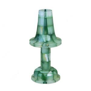 New Arrival Patchwork Green Color Onyx <b>Side</b> <b>Table</b> Lamp <b>Top</b> Seller Onyx <b>Marble</b> <b>Table</b> Lamp for Bedroom Living Room - Product Image 3