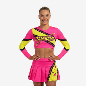 Último Diseño, Top de Animadora con Pedrería Estampado para Mujer, Uniforme al por Mayor, Colores y Tallas Personalizadas, Trajes de Animadora - Product Image 5
