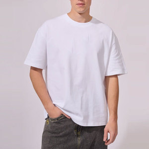 T-shirt d'été sportif tendance avec broderie, épaules tombantes, col rond, couleur personnalisable, prix usine bas, vente chaude - Product Image 4