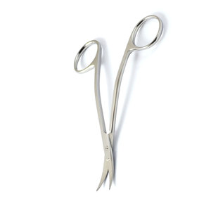 Ciseaux chirurgicaux dentaires professionnels La Grange courbés pour l'insertion de sutures et la coupe de tissus, en acier inoxydable - Product Image 6