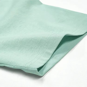 T-shirts pour hommes en coton imprimés sur mesure, coupe ample, couleur unie, noirs, pour l'été – Vente en gros - Product Image 5