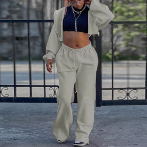 Custom Graphic Print Tracksuit Unisex Cotton Streetwear <b>Hoodie</b> and Jogger Pants Set Loose Fit Autumn Drop Shoulder Sweatset - Product Image 6
