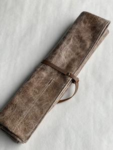 100% Genuine <b>Leather</b> Made <b>Knife</b> Storage Tools Bag Bulk Quantity Low MOQ Professional <b>Leather</b> Tools Bag <b>Roll</b> for Sale LKR-0234 - Product Image 6