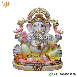 Murti de Ganesha de Resina |   Ídolo Decorativo del Dios Ganesha para el Hogar y el Templo - MALIYAS - Product Image 1