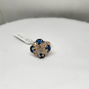 Bague moderne pour femme en or 14 carats, pierre naturelle de 2,02 ct, diamant couleur HI de 0,58 ct, plaqué rhodium, certifié IGI, poids brut 5,757 g, élégante - Product Image 1