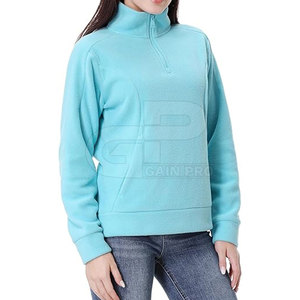 Comfortable <b>Women</b> <b>Quarter</b> <b>Zip</b> <b>Sweatshirt</b> With Minimal Design Soft Fabric Perfect For Casual Wear And Active Lifestyle - Product Image 3