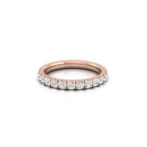 Anillo de Eternidad con Diamante Cultivado en Laboratorio de 1 Quilate, Oro Sólido de 14K/18K, Anillo de Boda Clásico, Anillo Apilable para Aniversario, para Mujer - Product Image 6