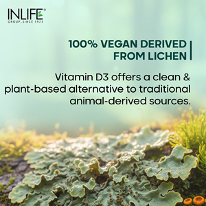 Cápsulas de Vitamina D3 K2 a Base de Plantas INLIFE, Derivadas del Licheno, Paquete de 60 Unidades, Rellenas de Líquido, Vegetarianas, Certificadas por GMP - Product Image 3