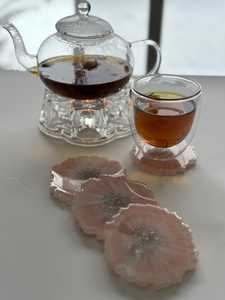 Posavasos de Resina con Flores Reales en Oferta, para Mesa de Comedor, Restaurante, Cocina, Personalizado con su Diseño y Logotipo - Product Image 2