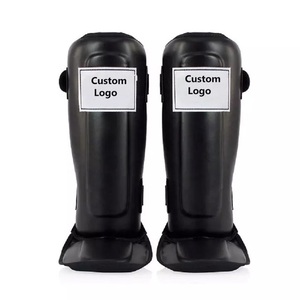 Protège-tibias de boxe professionnels bleu-noir en EVA légers et protecteurs pour adultes unisexe - Product Image 5