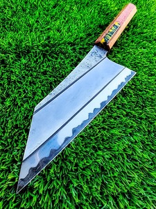 Cuchillo de Chef Industrial Ecológico Hecho a Mano, Hoja de Acero al Carbono Extra Afilada, Forjado, Ambidiestro, Estilo Vikingo, Mango de Madera, 8-9.9 pulgadas - Product Image 5