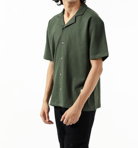 เสื้อเชิ้ตผู้ชายแบบสั่งทำพิเศษ ผ้าฝ้าย 100% ทรงโอเวอร์ไซส์ คอซิป ¼ ซิป พร้อมโลโก้พิมพ์ดิจิทัล ระบายอากาศได้ดี ทรงหลวม สไตล์ฮิปฮอป - Product Image 3