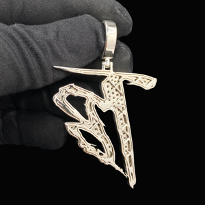 Colgante de Hip Hop con Diamantes Redondos de Corte Brillante en Aleación Chapada en Oro Rosa para Hombre, The Ice Legacy - Product Image 2