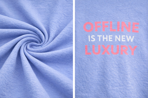T-shirt personnalisé avec citation minimaliste, imprimé, « Offline Is The New Luxury », pour femme et unisexe, en coton, décontracté, à manches courtes, OEM ODM - Product Image 6
