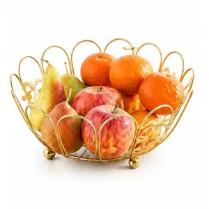 Nouvelle corbeille à fruits en fil métallique doré, bol vertical en fil métallique avec fond en maille fine et pieds à boules pour le rangement sur le comptoir de cuisine, corbeille à fruits en fil métallique - Product Image 6