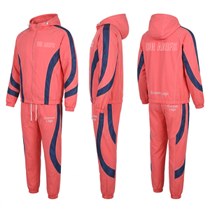 Lila Cloud Print Kapuzen-Trainingsanzug-Set für Herren und Damen, Reißverschluss, Langarm, zweiteiliger Sportanzug, individuelles Logo - Product Image 6