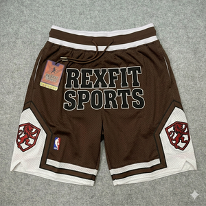 กางเกงบาสเก็ตบอลผ้าฝ้ายคุณภาพสูงสำหรับผู้ชาย REXFIT SPORTS กางเกงออกกำลังกายสั่งทำพิเศษจากผู้ผลิต กางเกงออกกำลังกายน้ำหนักเบา - Product Image 5