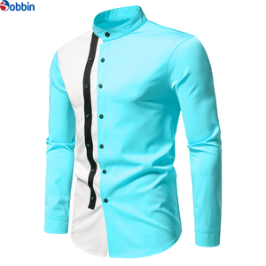 Camisa Casual de Hombre, Nuevo Estilo, Tejido Transpirable y Suave, Cuello Alto, Colores de Moda, Manga Larga, Precio Razonable - Product Image 1