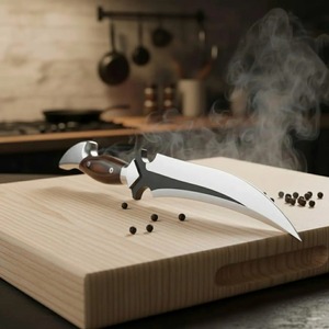 Couteau Bowie à lame fixe, pointe tombante, acier au carbone, 25 cm, manche en bois, chasse, survie en plein air, OEM 38 cm - Product Image 2