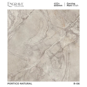 Azulejos de porcelana con superficie tallada de 24X24, creados para brindar confort táctil, textura organizada y una armonía refinada en el suelo. - Product Image 1