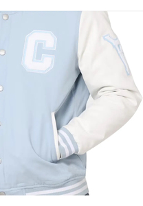Chaquetas Varsity de Béisbol Personalizadas OEM para Hombre, Chaqueta Bomber Universitaria con Mangas de Cuero y Lana, con Logotipo Bordado - Product Image 4