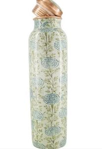 Pure Copper Eco-Friendly Water <b>Bottle</b> 1000ml with Straw Large Capacity for Ayurvedic Benefits - Product Image 2