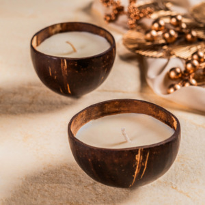 <b>Cheap</b> price decor coconut shell bowl <b>candle</b> handpoured soy wax <b>candles</b> bulk deal wholesale - Product Image 5