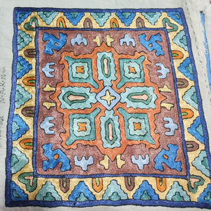 Handmade Silk Thread Embroidered Bohemian Style Square <b>Cushion</b> Cover Plant Cotton Home Office Hotel Decor Gifting Sustainable - Product Image 1