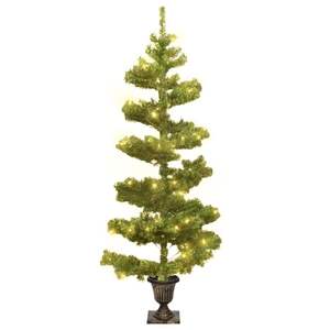 Árbol de Navidad Mediano con Diseño de Espiral en PVC Verde - Adorno Festivo para Decoración Navideña - Product Image 2