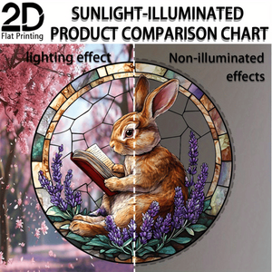 Attrape-soleil en acrylique CIFbuy, lapin mignon lisant un livre, attrape-soleil en forme de stylo, prisme coloré pour fenêtre, décoration d'intérieur, nouveauté créative - Product Image 5