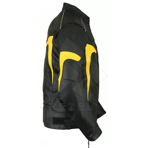 Chaqueta Protectora para Motocicleta con Protección en Hombros, Codos y Espalda, Chaqueta de Cuero Vacuno de Alta Calidad, Estilo Clásico para Motociclistas - Product Image 2
