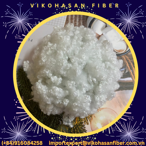 Vietnam Manufacturer's 15D HCS Recycled White Staple Hollow Conjugated Siliconized Polyester for Furniture Fill Material - Product Image 6
