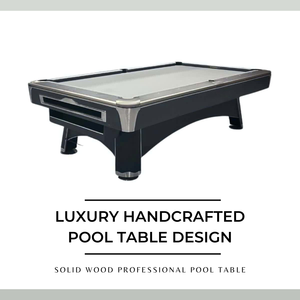 Luxury Tournament Standard American Pool Table Steel Solid Plywood Leather Pockets Ball Return System <b>Slate</b> King 9025 - Product Image 2