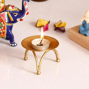 Elegant Gold Metal <b>Candle</b> <b>Holder</b> For Festive Occasions Adding Sophisticated Charm To Dining And Living Room Decor - Product Image 3