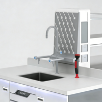 Banc de laboratoire scolaire moderne tout en acier, robuste, avec rangement au sol, pour installations de recherche